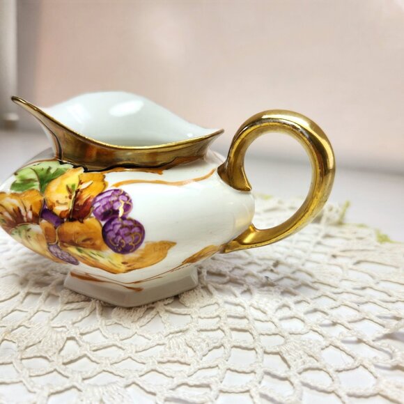 Limoges Creamer La Seynie France Hand Painted Vintage Art Deco Signed 'R… - Picture 4 of 12